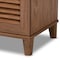 Baxton Studio Coolidge Walnut Finished 8-Shelf Wood Shoe Storage Cabinet 156-9390 - alternate 5